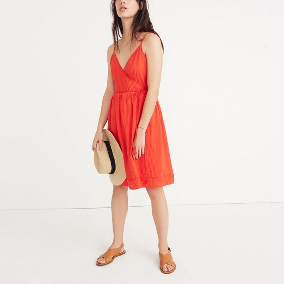 Madewell Sicily Cover-Up Wrap Dress in Eyelet White, Cotton Gauze Sundress, XXS - Picture 2 of 10